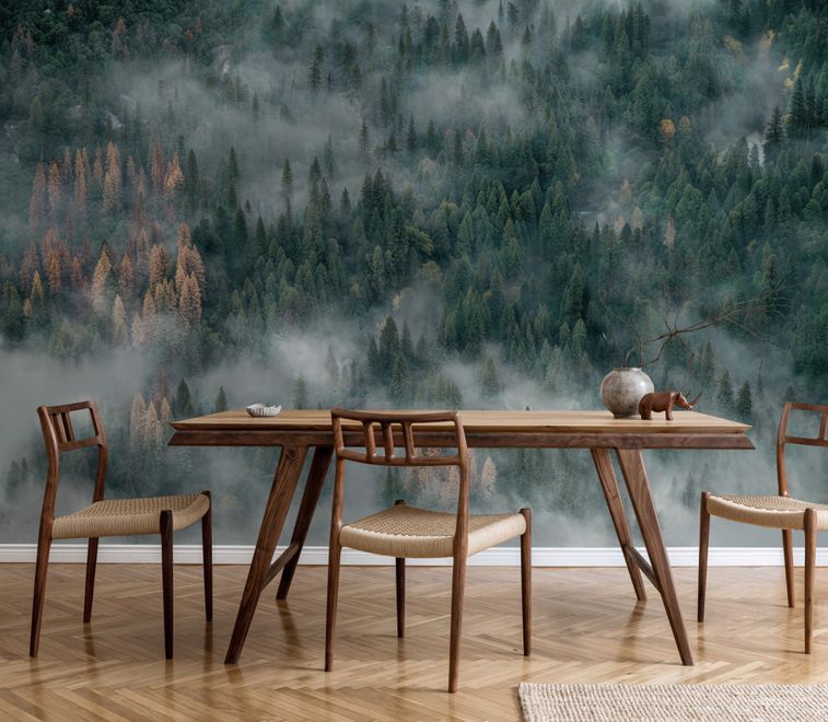 Misty Forest Wallpaper Mural