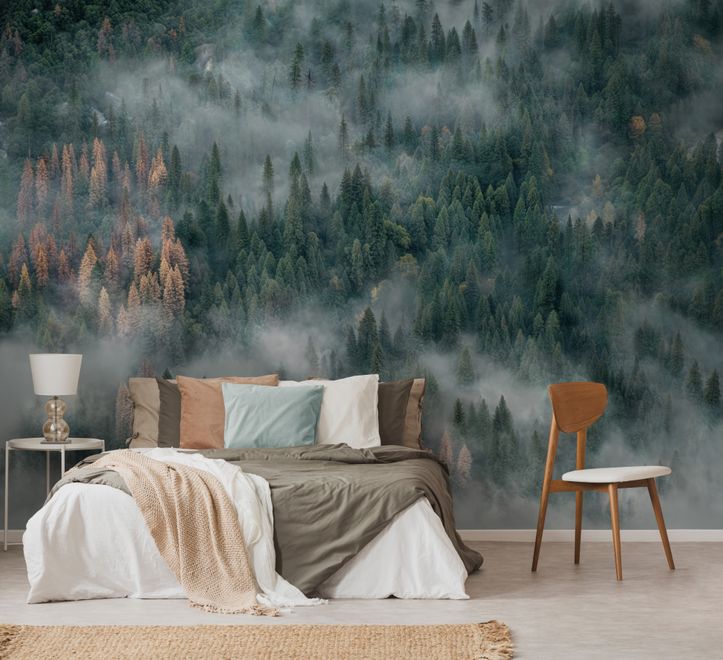 Misty Forest Wallpaper Mural