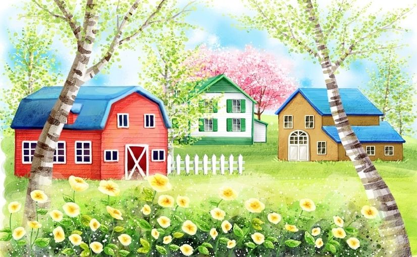 Oil Painting Floral Garden Wallpaper Mural