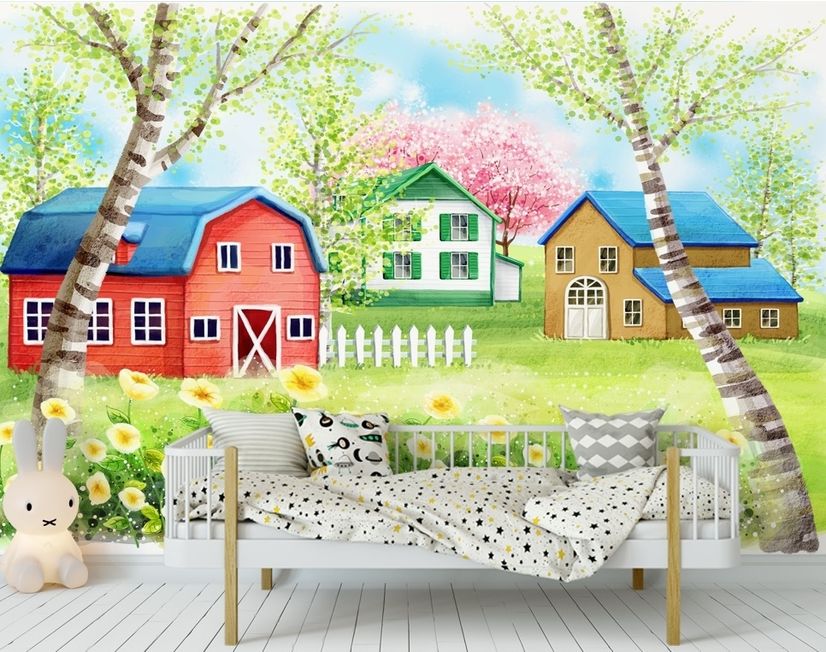 Oil Painting Floral Garden Wallpaper Mural