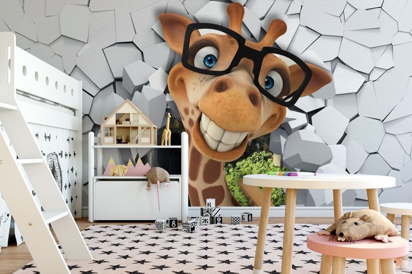 cute giraffe cartoon wallpaper