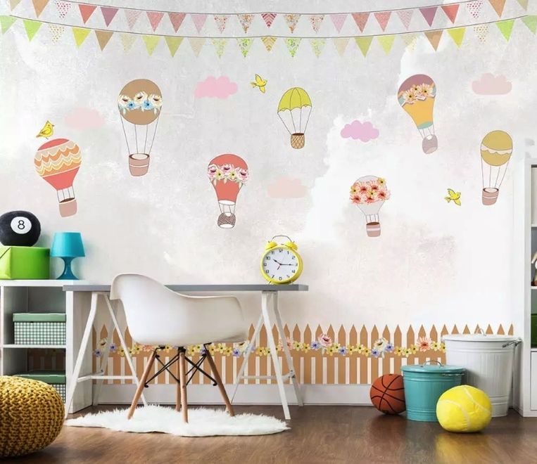 For Kids Little Hot Air Balloons Wallpaper Mural