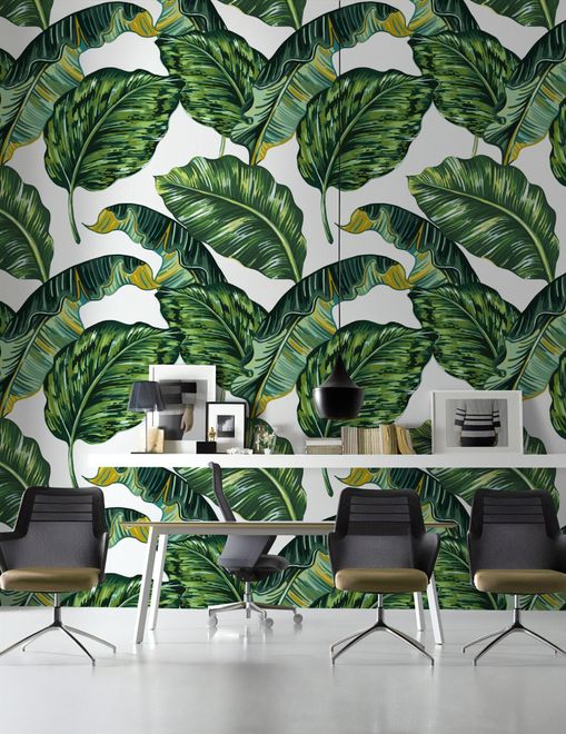Tropical Banana Leaf Wallpaper Mural