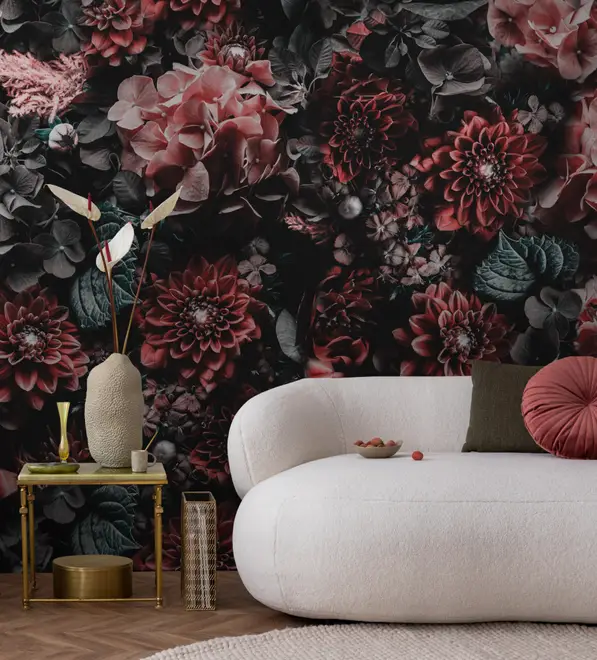 Papier peint panoramique floral sombre Papier peint panoramique floral sombre