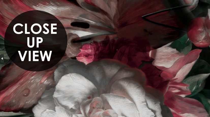 Red Floral Bouqet Wallpaper Mural