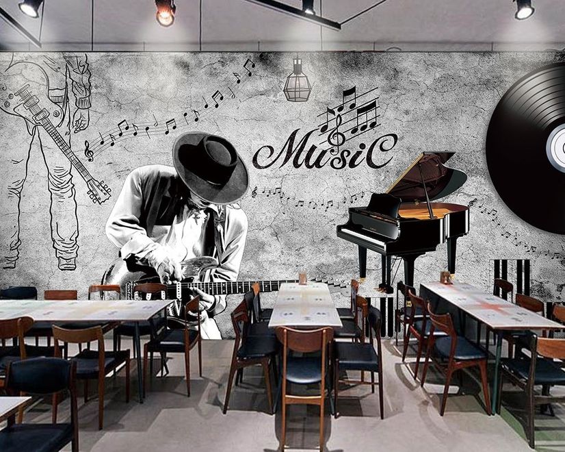 Wall Mural note, note musicali, pentagramma, music