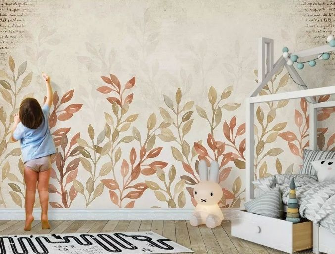 Vintage Autumn Leaves Wallpaper Mural