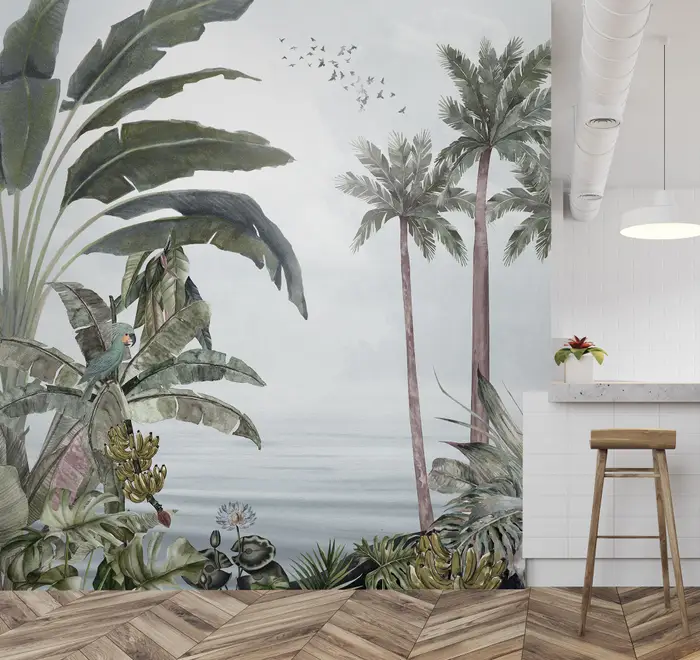 Exotic Forest on Seaside Wallpaper Mural