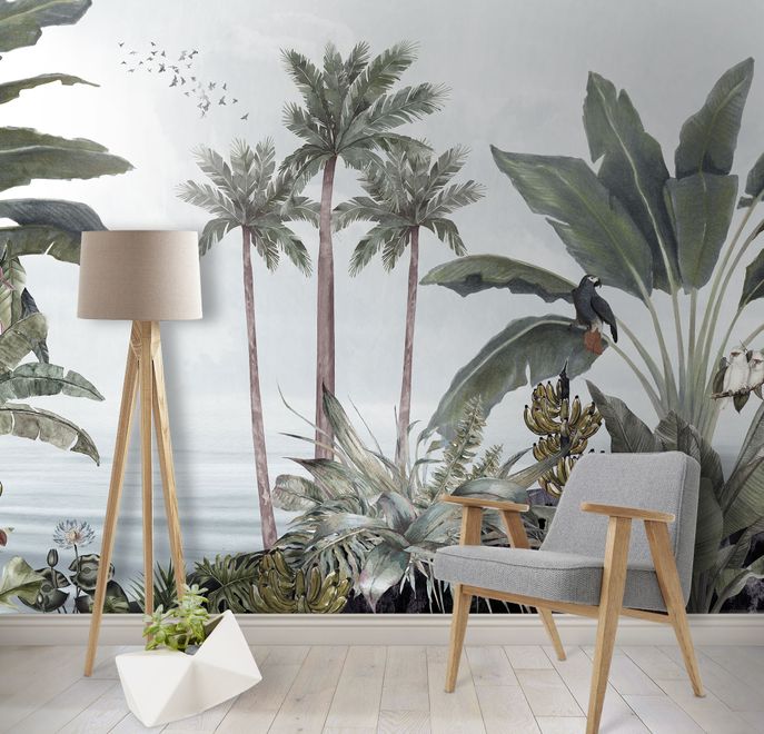Exotic Forest on Seaside Wallpaper Mural