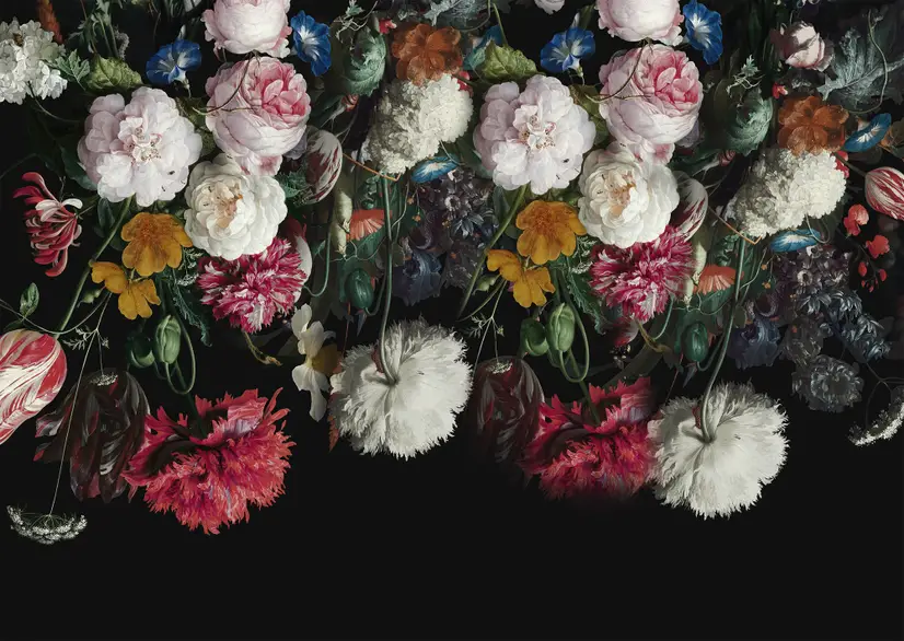 Dutch Floral Style Flower Bouquet Wallpaper Mural