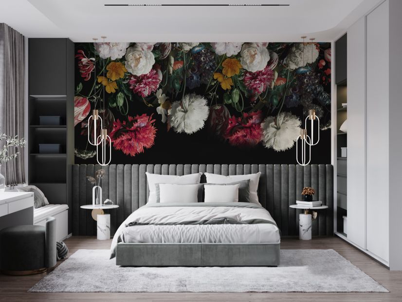 Dutch Floral Style Flower Bouquet Wallpaper Mural