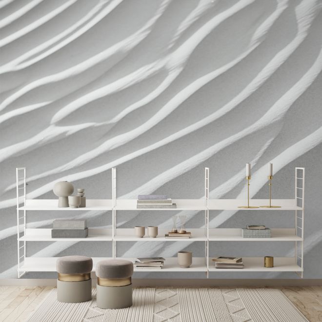 Nordic Style White Stripe Wallpaper Mural
