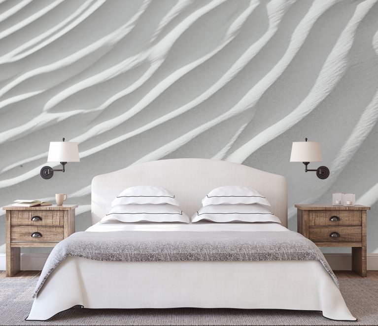 Nordic Style White Stripe Wallpaper Mural