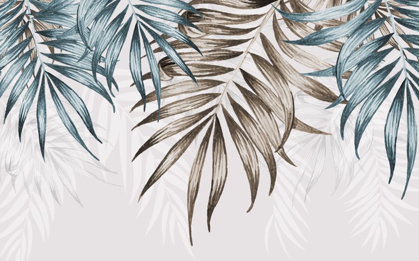Vintage Palm Leaf Wallpaper Mural
