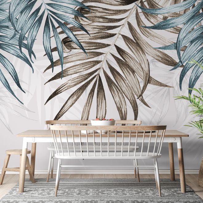 Vintage Palm Leaf Wallpaper Mural