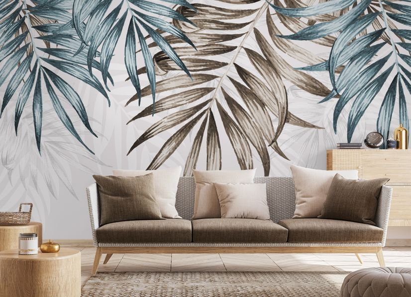 Vintage Palm Leaf Wallpaper Mural