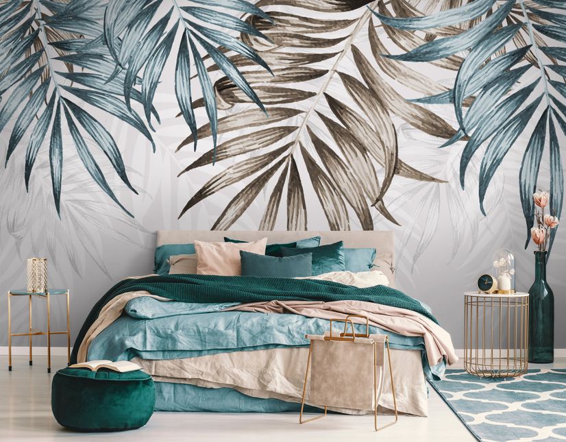 Vintage Palm Leaf Wallpaper Mural