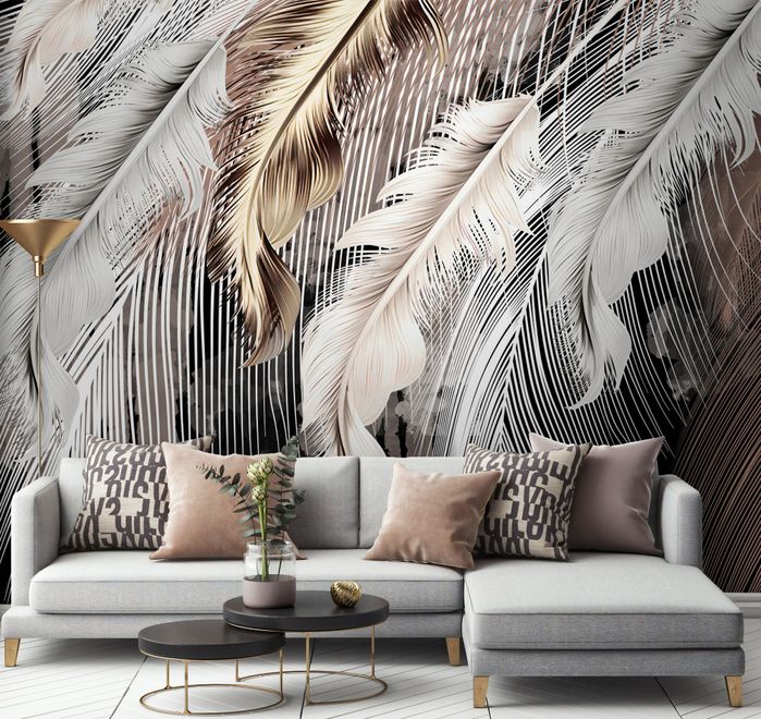 Scratch Paper Art: Feathers on a Wall