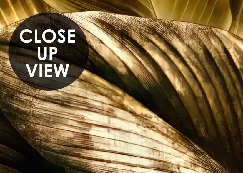 Elegant Golden Dead Leaf Wallpaper Mural