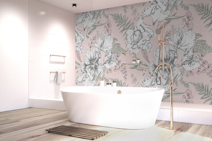 Drawing Floral Bouquet Art Wallpaper Mural