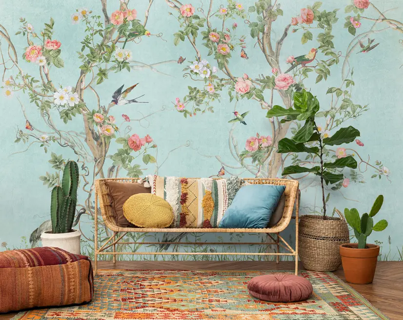 Chinoiserie Wallpaper Mural for Room