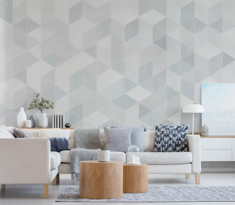 Scandinavian Style Pastel Geometric Design Wallpaper - STYLE 1 Scandinavian Style Pastel Geometric Design Wallpaper - STYLE 1