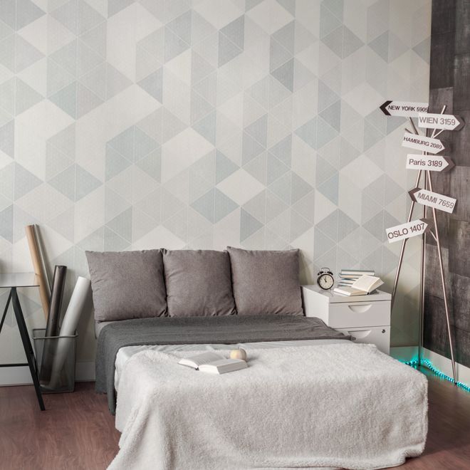 Scandinavian Style Pastel Geometric Design Wallpaper - STYLE 1