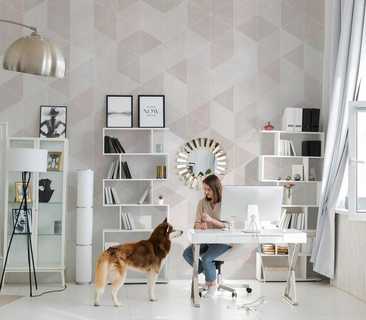 Scandinavian Style Pastel Geometric Design Wallpaper - STYLE 2