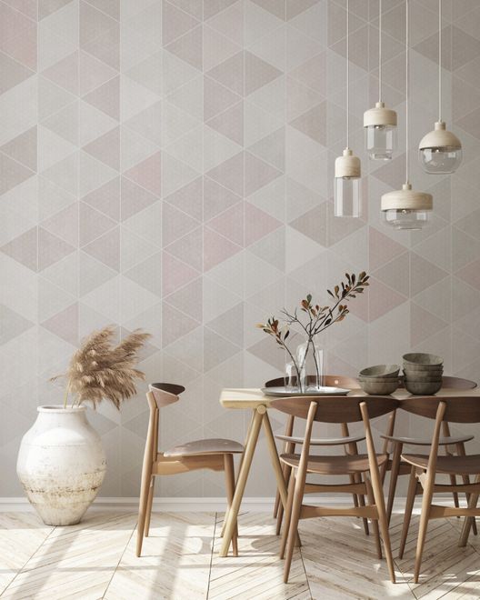 Scandinavian Style Pastel Geometric Design Wallpaper - STYLE 2