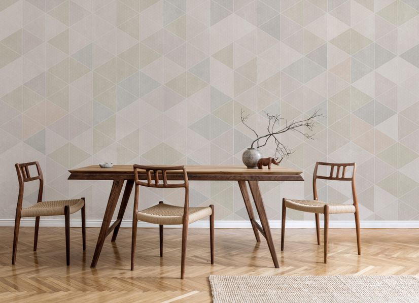 Scandinavian Style Pastel Geometric Design Wallpaper - STYLE 3