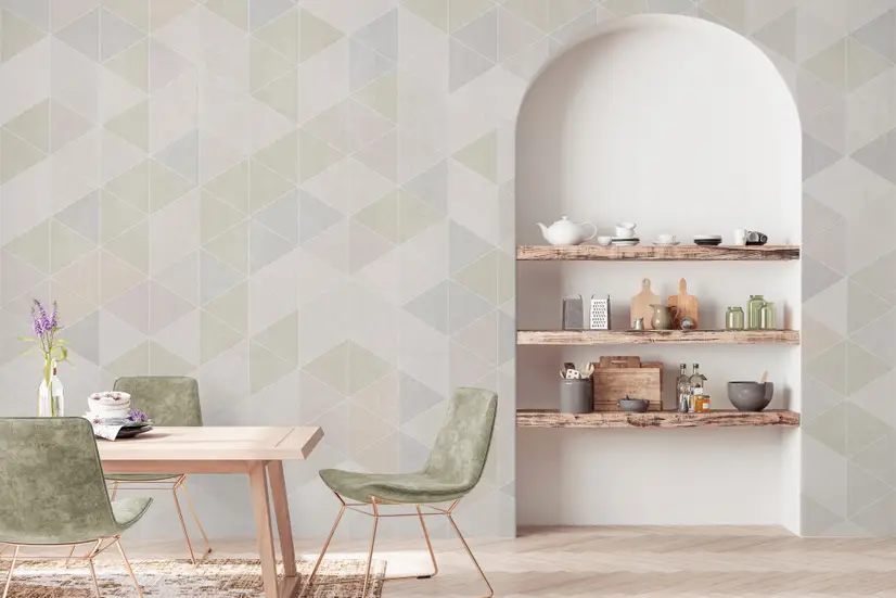 Scandinavian Style Pastel Geometric Design Wallpaper - STYLE 3