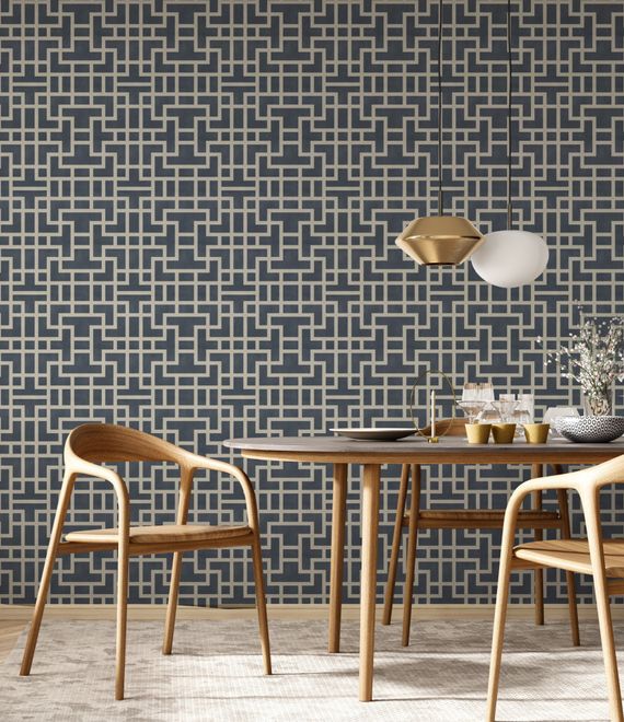 Modern Geometric Maze Wallpaper - STYLE 1