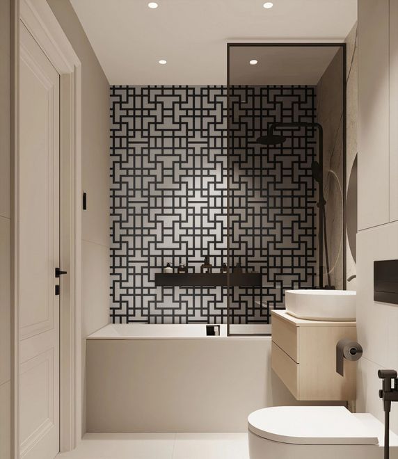 Modern Geometric Maze Wallpaper - STYLE 2