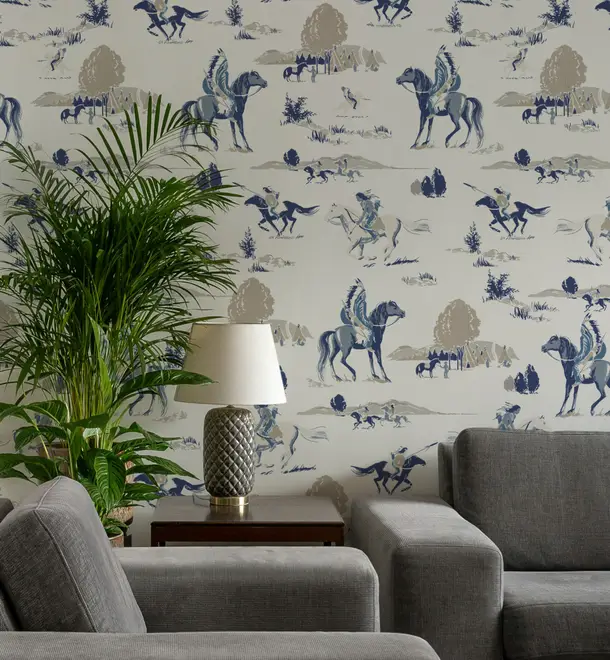 Retro Western Cowboys Wallpaper Mural