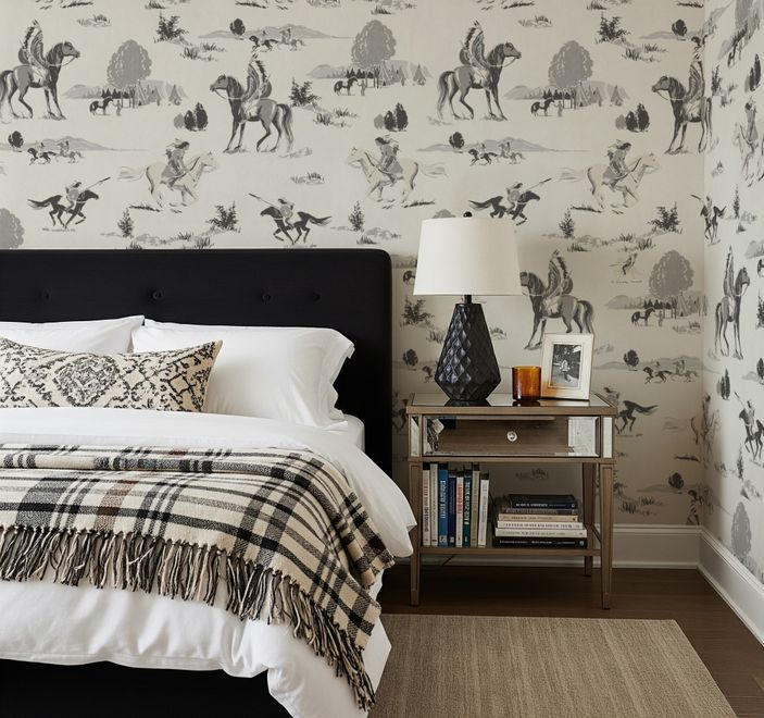 Retro Western Cowboys Wallpaper Mural