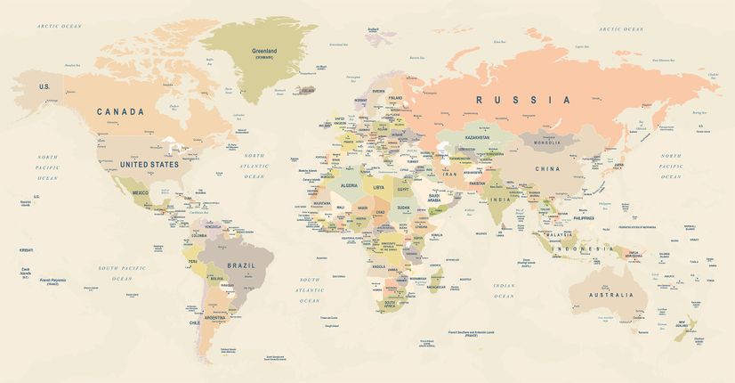 world map wallpaper with country names
