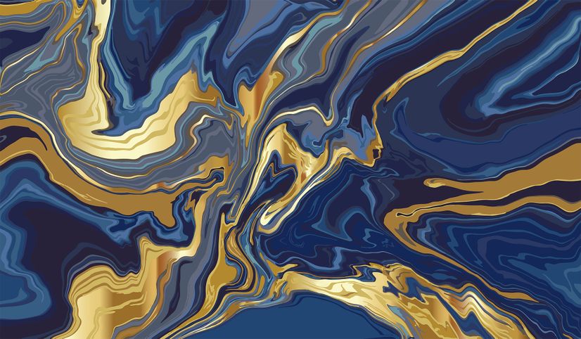 blue and gold wallpaper