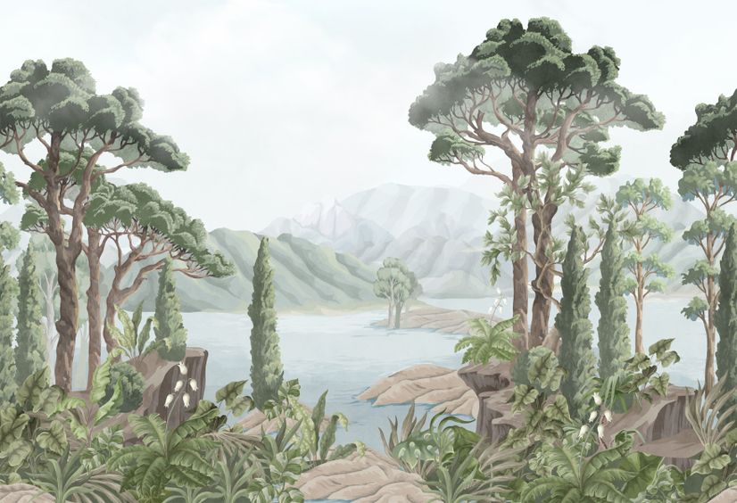 Rainforest Nature Tree Landscape Wallpaper Mural