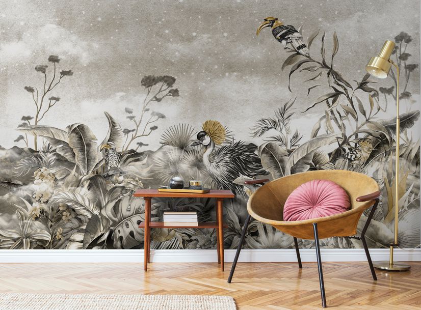 Modern 3D Stereoscopic King of The Jungle Tiger Breaking Wall Wallpaper 3D Wall  Murals, 3D Render Lllustration Large Wallpaper Mural Space, Suitable for  Children's Room,98.4