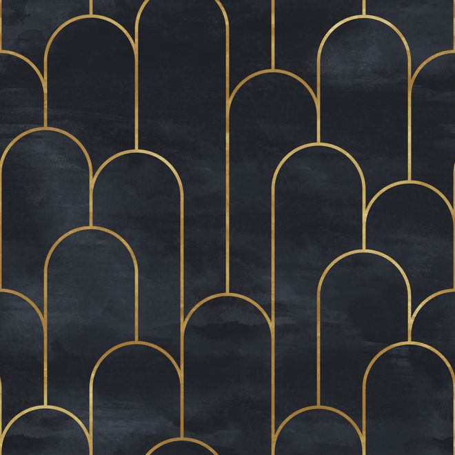 Dark Arches Art Deco Wallpaper Mural