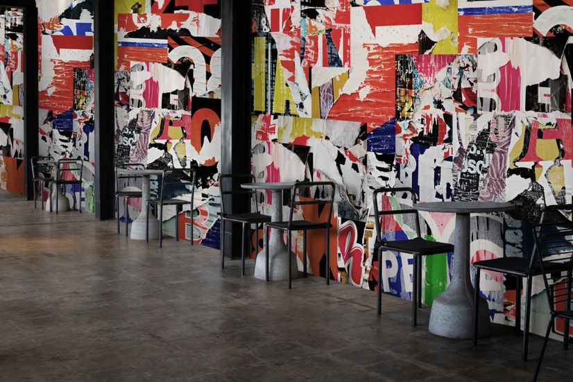 Street Collage Art Wallpaper Mural