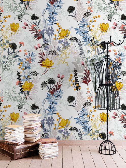Colorful Wildflower Wallpaper Mural