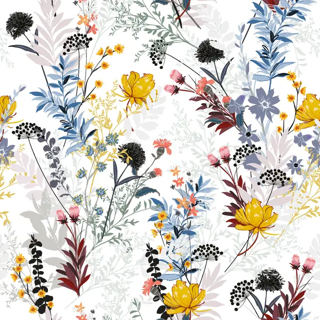 Colorful Wildflower Wallpaper Mural