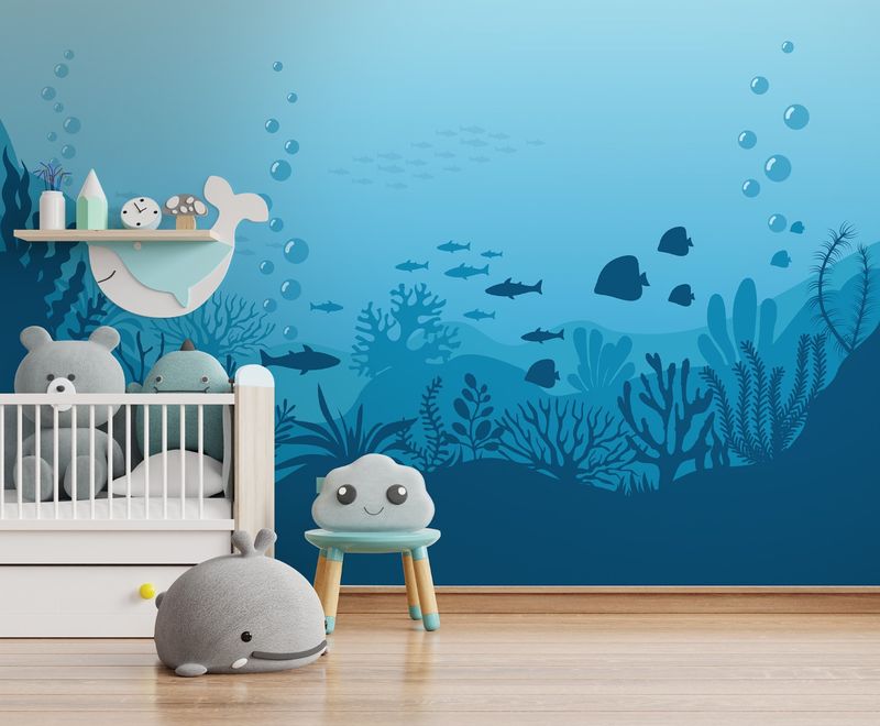 Kids Underwaters and Fish Wallpaper Mural