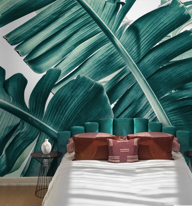 Tropical Palm Leaves Wallpaper Mural