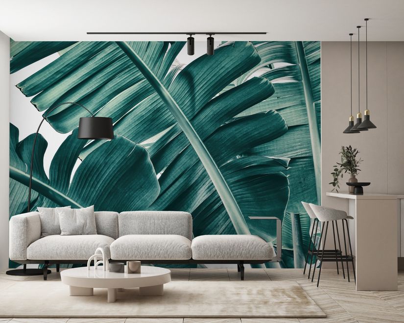 Tropical Palm Leaves Wallpaper Mural