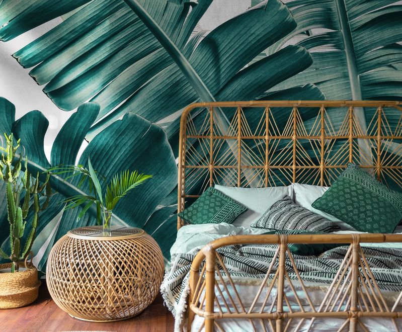 Tropical Palm Leaves Wallpaper Mural