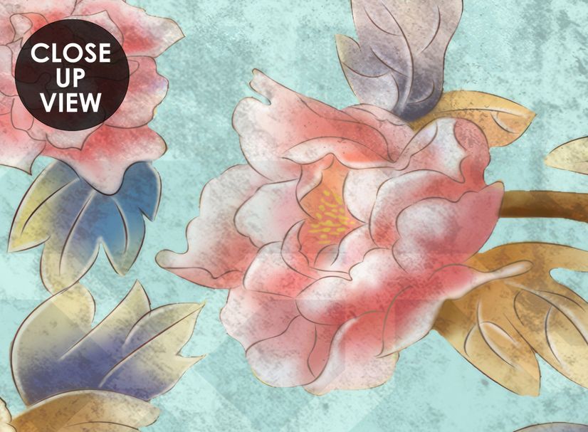 Vintage Little Floral and Birds Wallpaper Mural