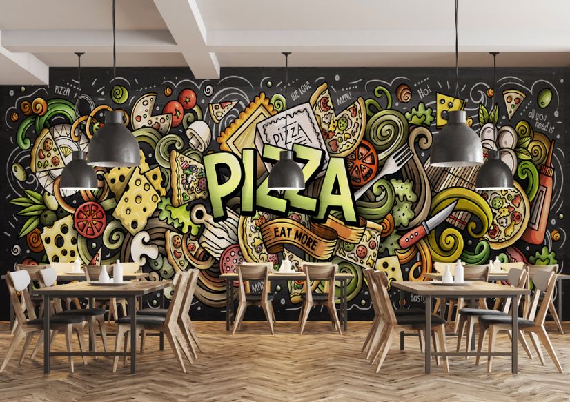 Pizza Food Wallpaper Mural 