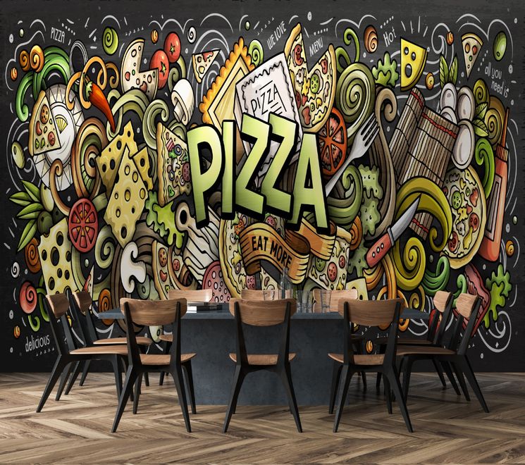 Pizza Food Wallpaper Mural 